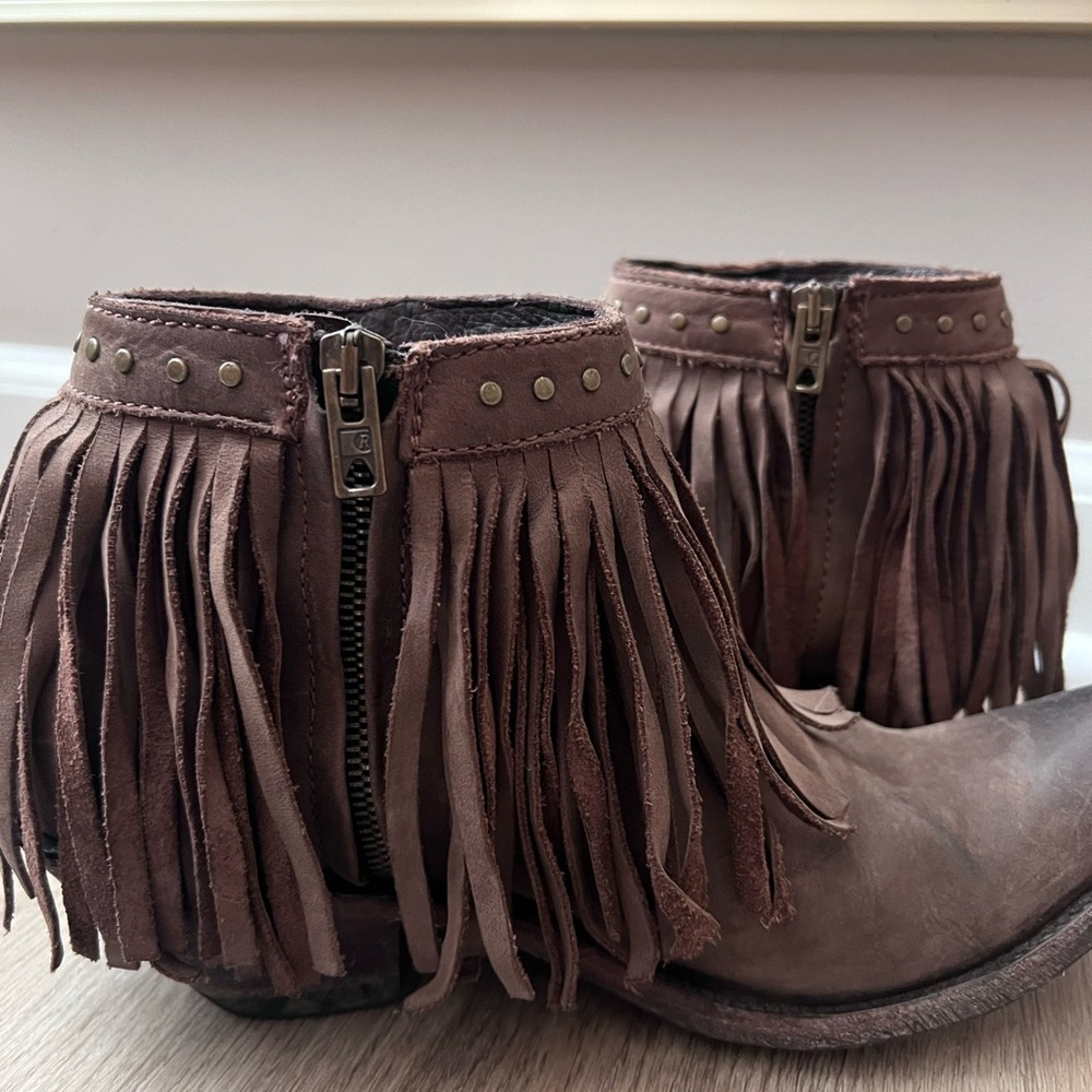 Old Gringo leather fringe booties